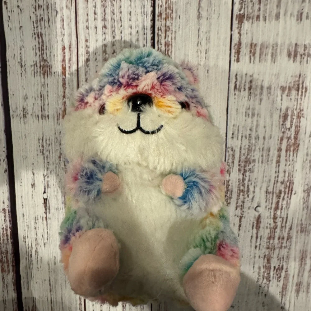 Nanco Belly Buddies Rainbow‎ Frosted Hamster Plush Multicolor